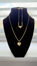 Set de corazón 14K