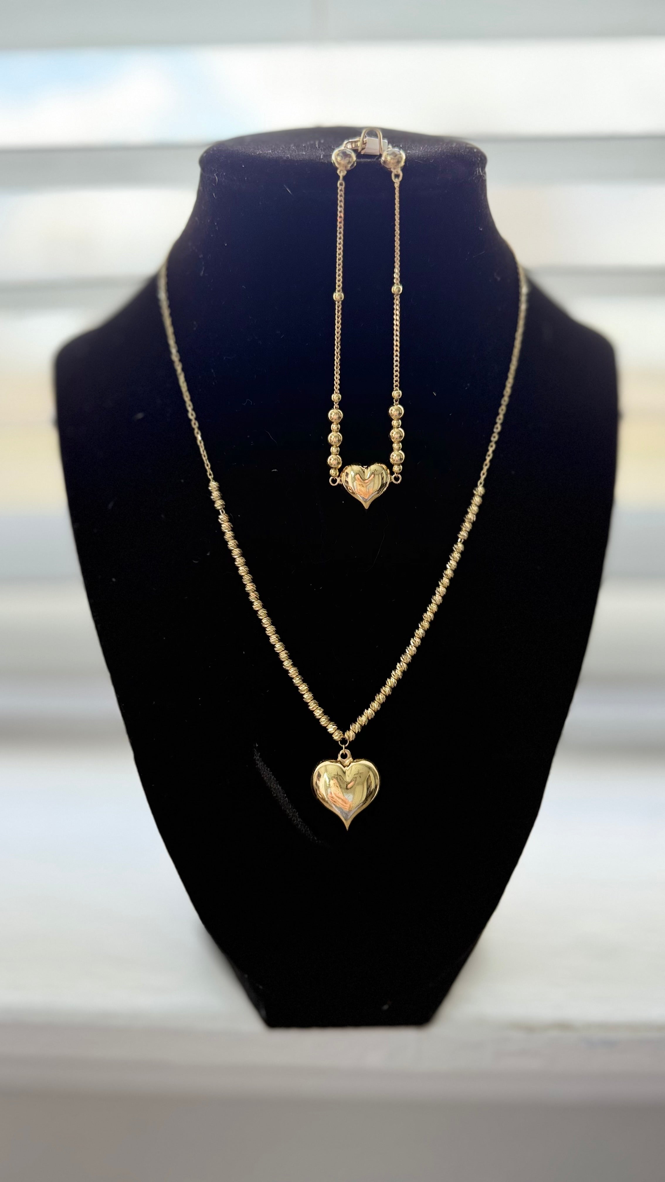 Set de corazón 14K