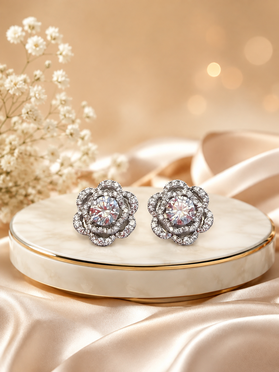Aretes Plata925 con moissanite